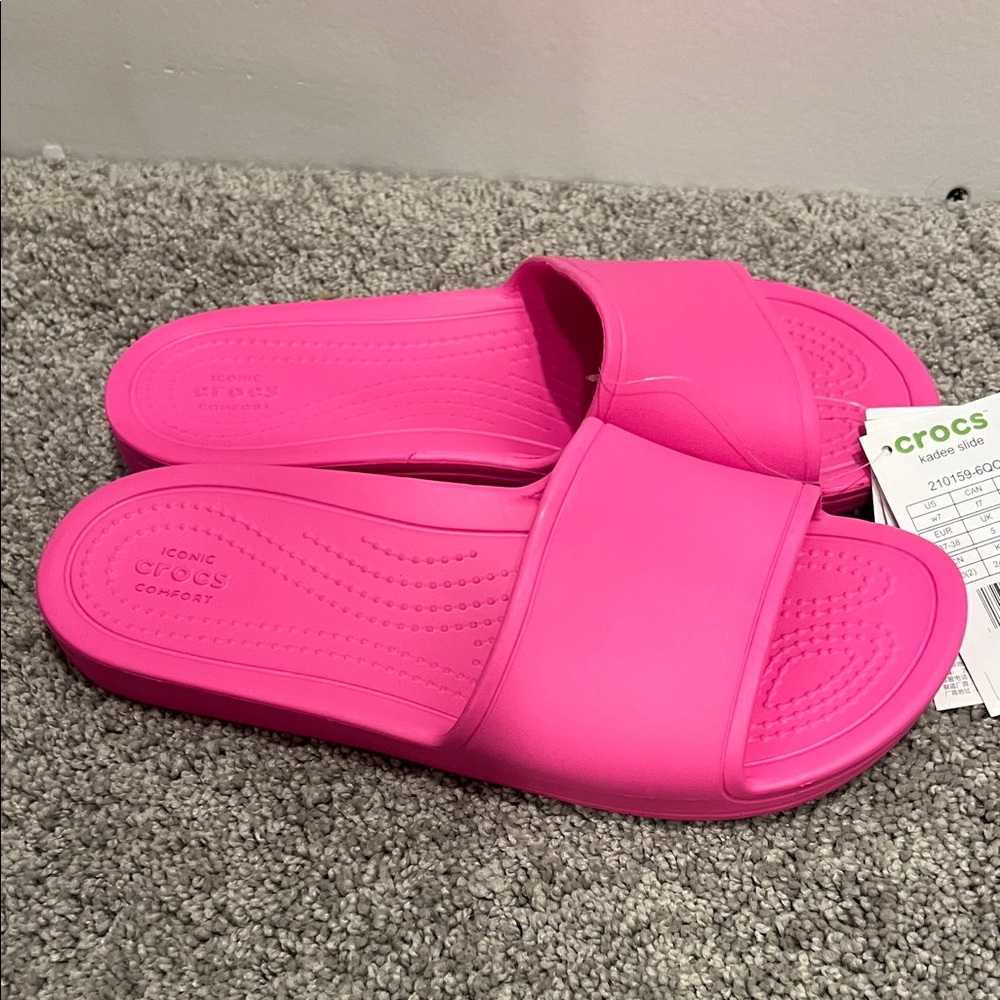 CROCS Kandee Slide- Pink Women's Sandals size 7 - Picture 10 of 15